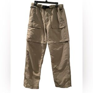 North Face Men’s Convertible Hiking Utility Cargo Pants Tan Size Medium